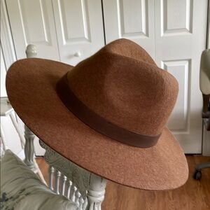 Banana Republic Stylish Brown Wide-Brim Fedora